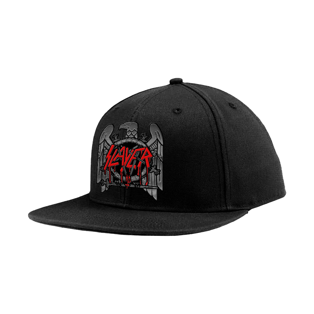 Black cap with Slayer logo on a white background