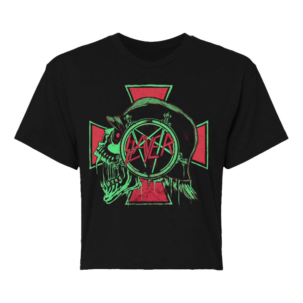 Green Skull Crop Top