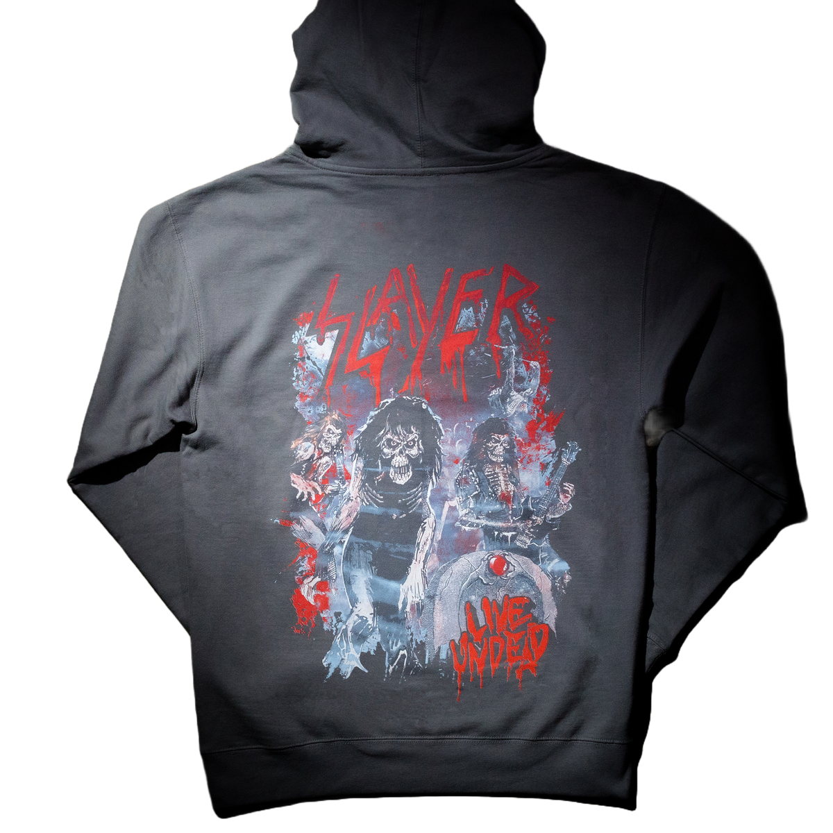 Live Splatter on Charcoal Hoodie