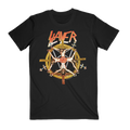 The Crucifixion Wheel Tee black tee, features a bold graphic print on the front.