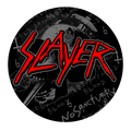 Slayer 'No Sanctuary' Round Car Decal‚ÄîFeaturing the iconic Slayer logo, this bold emblem is the perfect addition for any die-hard fan.