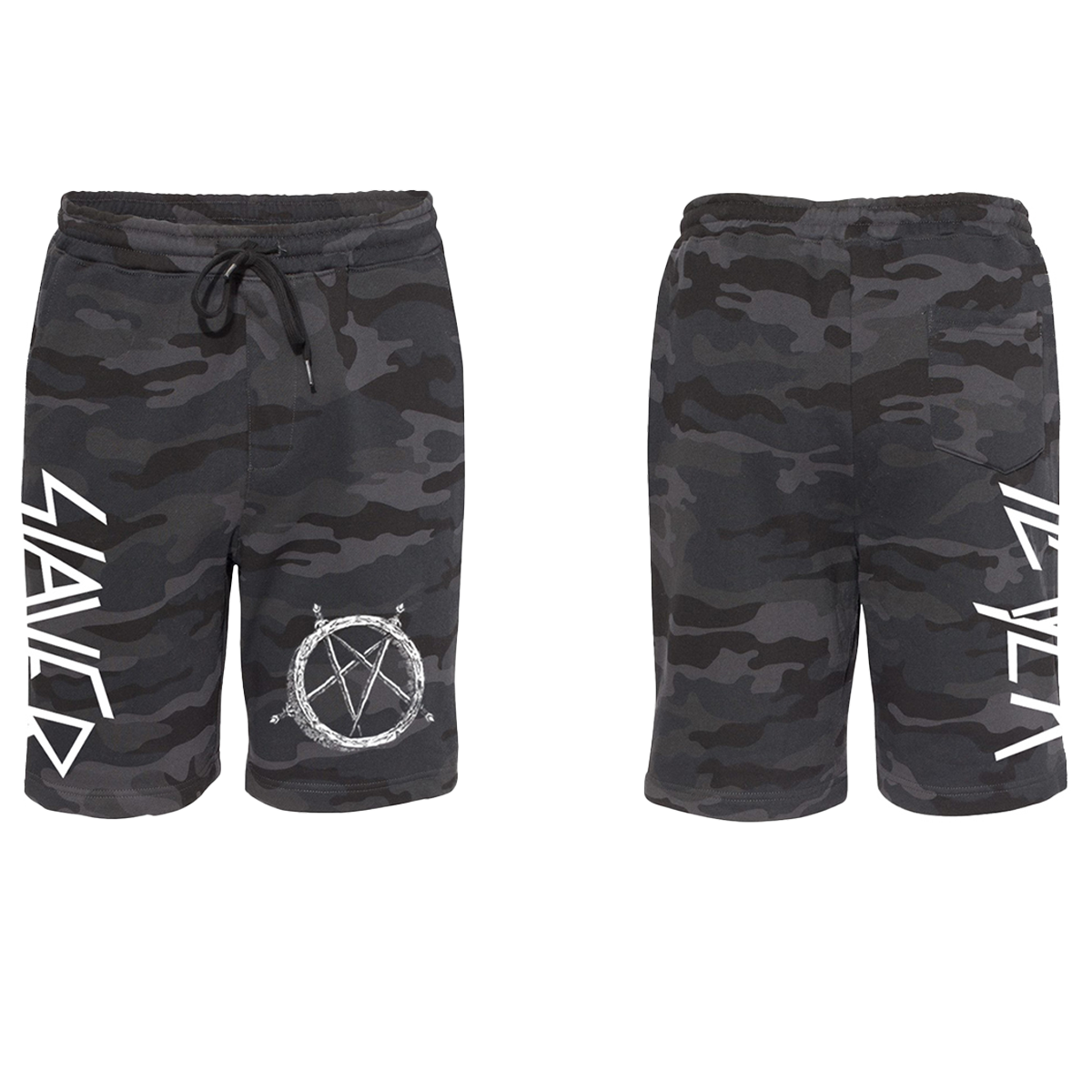 Hell Awaits Pentagram Fleece Shorts