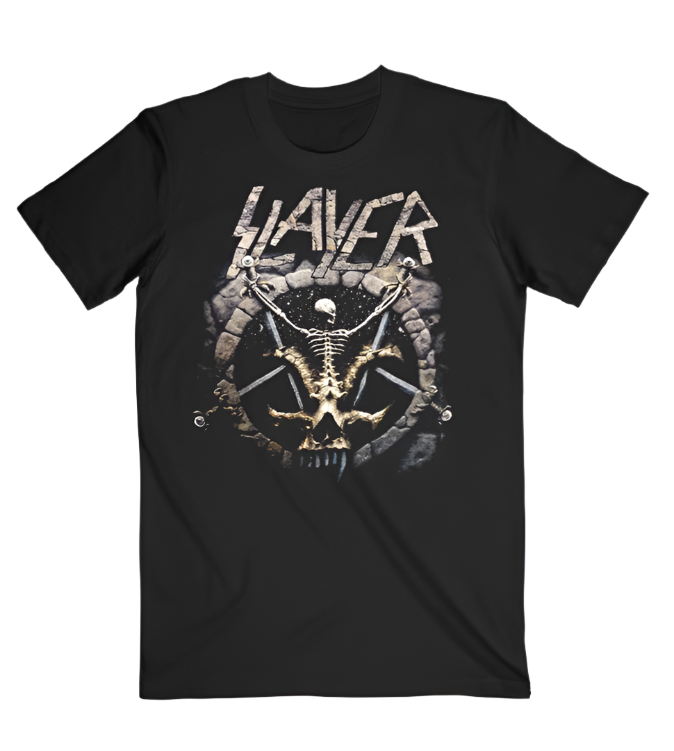 The Divine Intervention inspired artwork printed on a black tee offers a comfortable fit while keeping a durable edge, perfect for everyday wear or concerts. This tee is a must-have for true Slayer fans who want to wear their allegiance loud and proud.&nbsp;