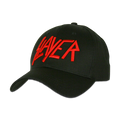 Classic Logo Snapback Cap by Slayer features a red embroidered Slayer logo across the front.