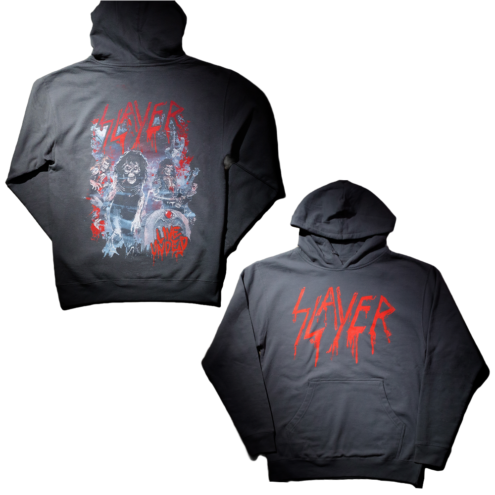 Live Splatter on Charcoal Hoodie