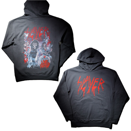 Live Splatter on Charcoal Hoodie