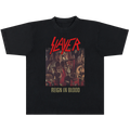 Featuring a bold black Slayer logo across a blood-red base, this tee is built for comfort and attitude‚Äîdesigned to make a statement.