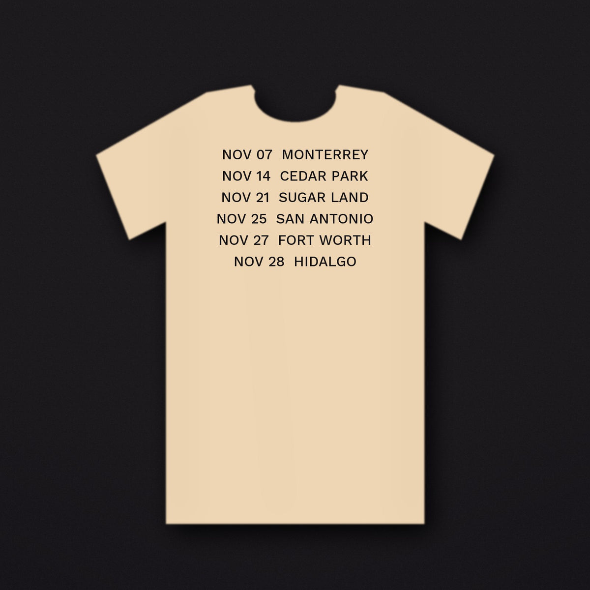 Cultura Tour 2026 Tee — Cream